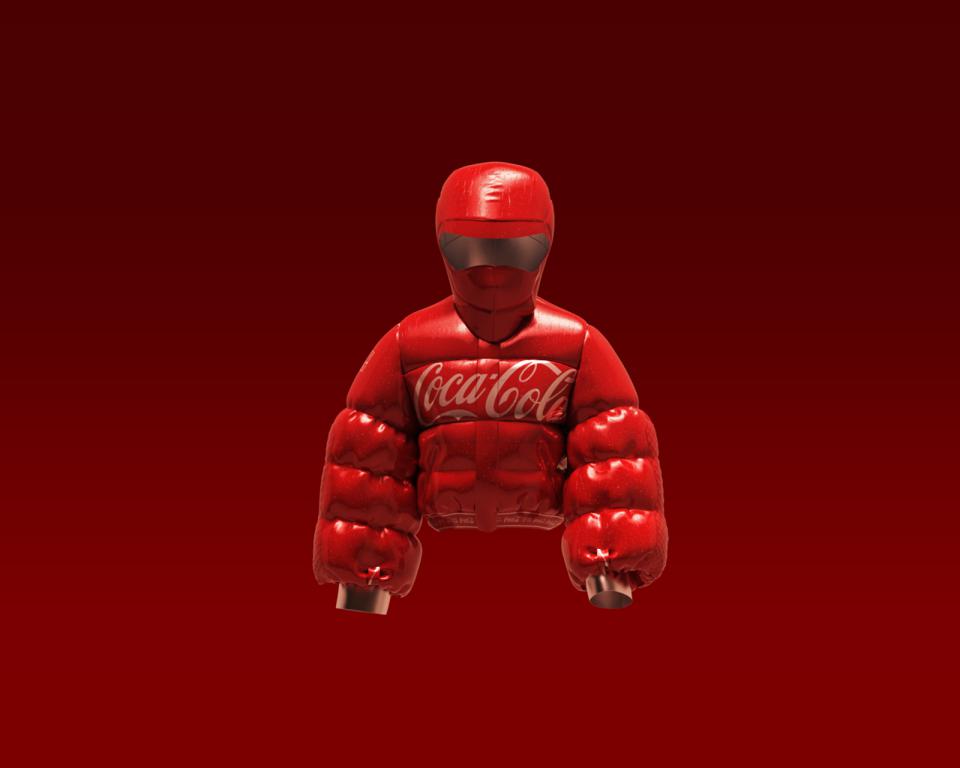 The bubble jacket wearable, part of the first-ever collection of Coca-Cola NFTs
