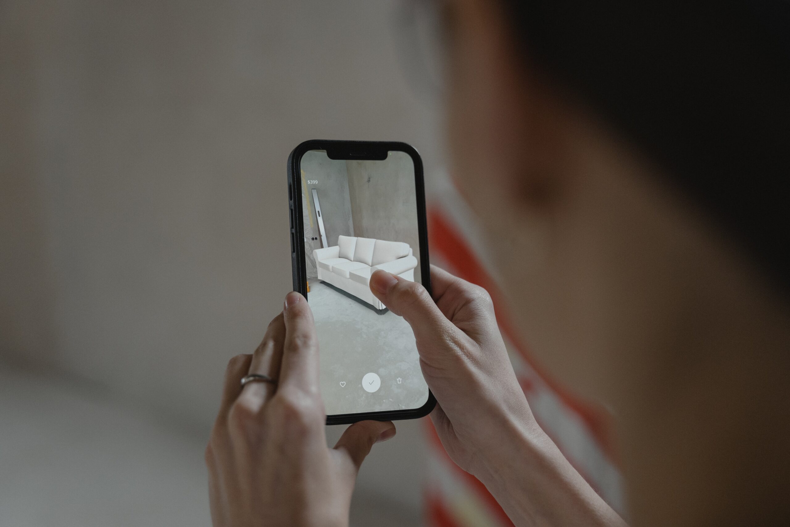 Woman holding iPhone