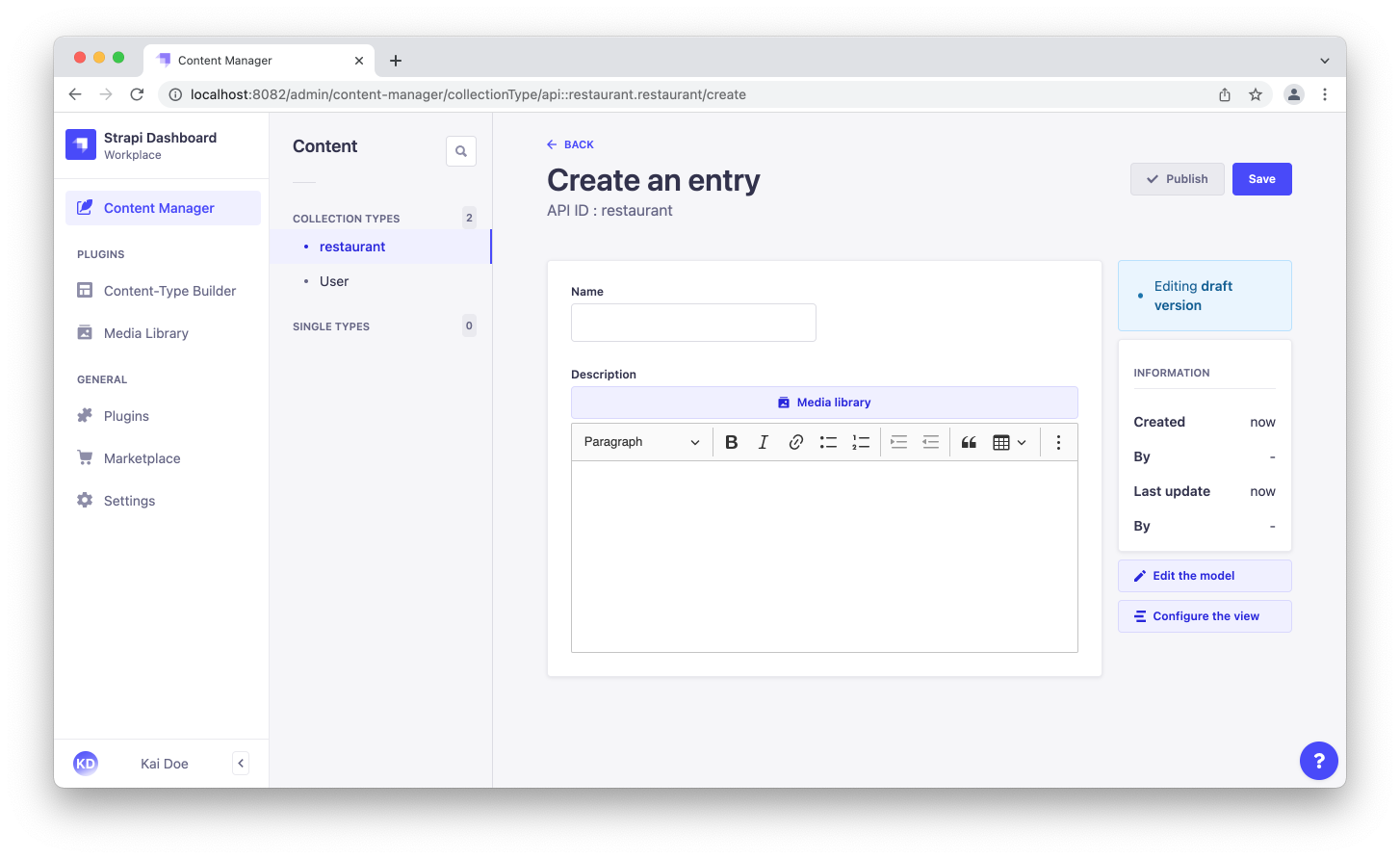 Strapi cms. WYSIWYG input. Strapi-Tiptap-Editor. Umbraco.