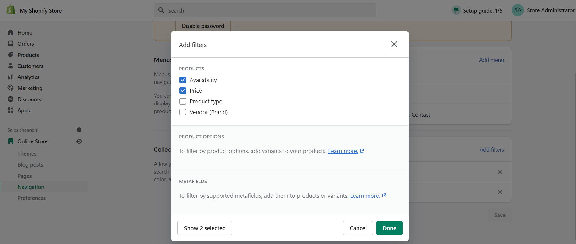 Shopify’s search bar customization