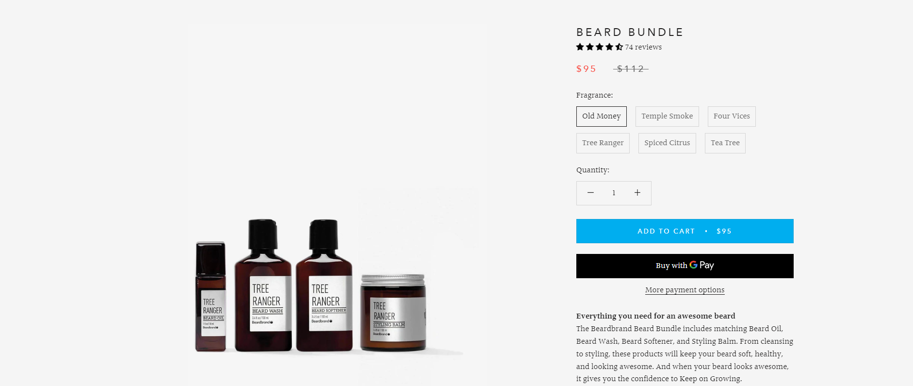 Beardbrand product page