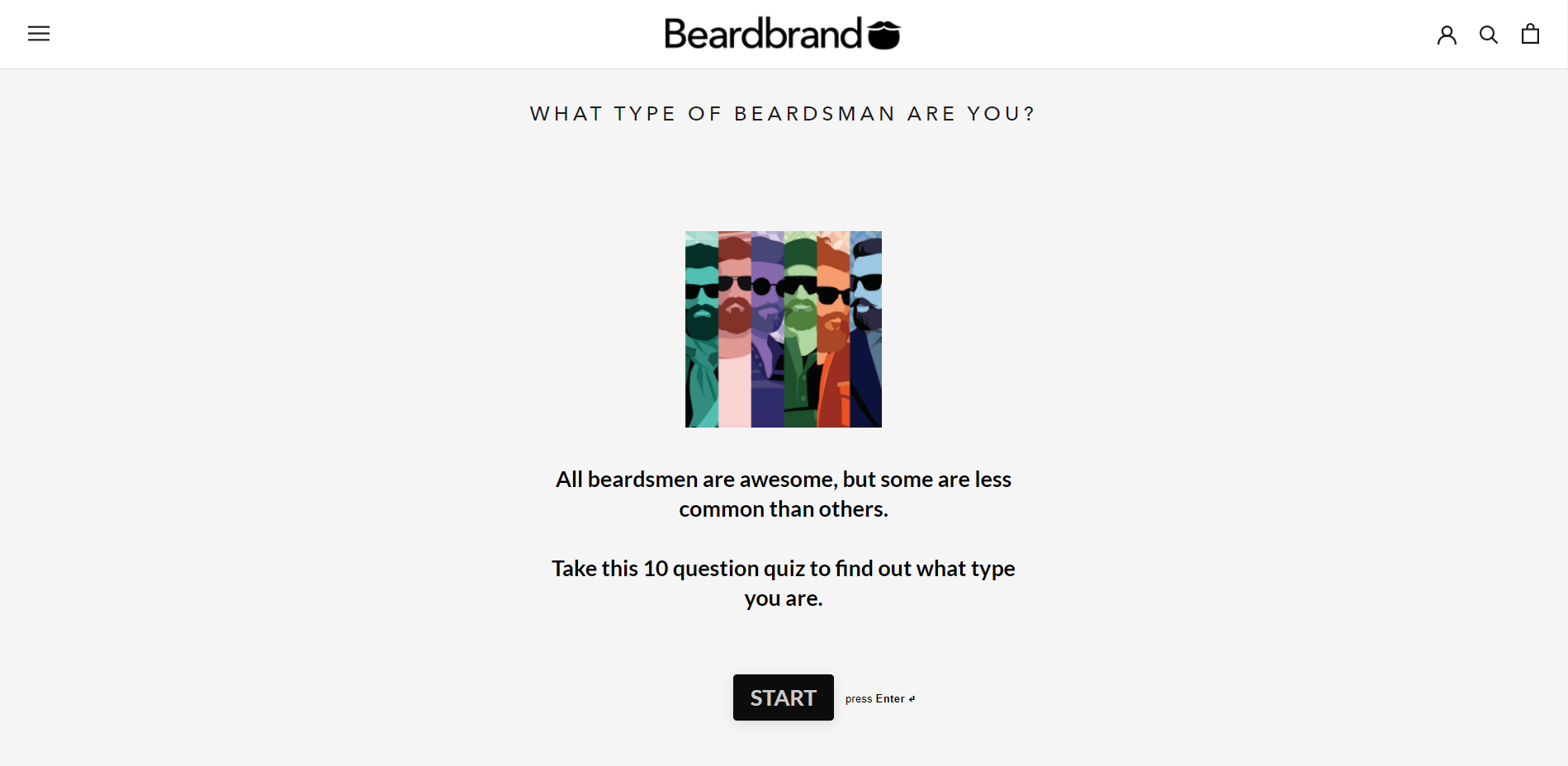 Beardbrand website on Shopify